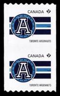 Canada (Scott No.2565 - CFL Teams) [**] (P) Roulette En Paire / Coil Pair - Unused Stamps