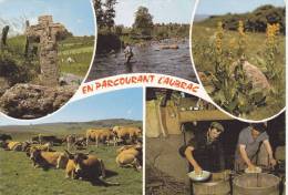 Cp , 12 , LAGUIOLE , En Parcourant Les Monts D'AUBRAC , Multi-Vues - Laguiole