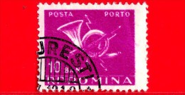 ROMANIA - 1957 - Poste E Telecomunicazioni - Corno Postale - Porto - 10 Bani - Postage Due