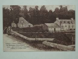 BON REPOS PRES DE GOUAREC ( 22 ) L'ECLUSE ET LE VIEUX PONT CPA - Gouarec