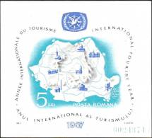 1967 International Tourist Year Map MS Romania Stamp MNH - Verzamelingen