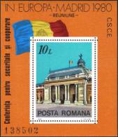 1980 Reunion In Europe Madrid Flag MS Romania Stamp MNH - Verzamelingen