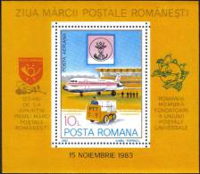 Aero Air Plan Car Vehicle Transport MS Romania Stamp MNH - Lotes & Colecciones