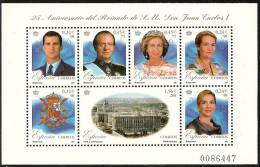 2001-ED. 3856  H.B. -25º ANIV. REINADO JUAN CARLOS I. FAMILIA REAL-NUEVO- - Blocs & Feuillets