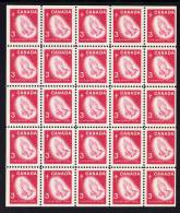 Canada MNH Scott #451a Miniature Pane Of 25 3c Praying Hands - Christmas - Ganze Bögen