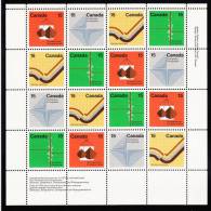 Canada MNH Scott #585a Miniature Pane Of 16 UR 15c Geology, Georgraphy, Photogrammetry, Cartography - Earth Sciences - Ganze Bögen