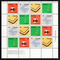 Canada MNH Scott #585a Miniature Pane Of 16 LR 15c Geology, Georgraphy, Photogrammetry, Cartography - Earth Sciences - Hojas Completas