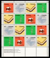 Canada MNH Scott #585a Miniature Pane Of 16 Field 15c Geology, Georgraphy, Photogrammetry, Cartography - Earth Sciences - Feuilles Complètes Et Multiples