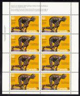 Canada MNH Scott #656 Miniature Pane Of 8 UL Inscription $1 'The Sprinter' - Olympic Sculptures - Ganze Bögen