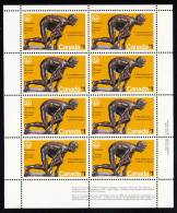 Canada MNH Scott #656 Miniature Pane Of 8 LR Inscription $1 ´The Sprinter´ - Olympic Sculptures - Full Sheets & Multiples