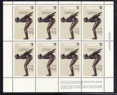 Canada MNH Scott #657 Miniature Pane Of 8 LR Inscription $2 ´The Plunger´ - Olympic Sculptures - Volledige & Onvolledige Vellen