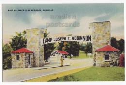 ENTRANCE To ROBINSON MILITARY CAMP~LITTLE ROCK ARKANSAS~c1940s Vintage Postcard ~US ARMY [v2819] - Little Rock