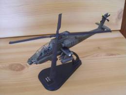 Miniature + Socle Helicoptere Chasse AH-64A APACHE -   Metal - Avions & Hélicoptères