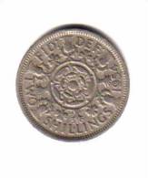 GREAT BRITAIN    2  SHILLINGS  1954  (KM # 906) - J. 1 Florin / 2 Shillings