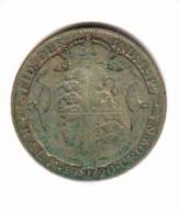 GREAT BRITAIN    1/2  CROWN  SILVER  1920  (KM # 818.1a) - K. 1/2 Crown