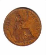 GREAT BRITAIN    1  PENNY  1940  (KM # 845) - D. 1 Penny