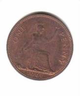 GREAT BRITAIN    1  PENNY  1961  (KM # 897) - D. 1 Penny