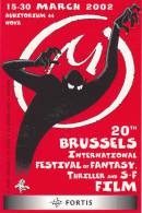 JACOBS & Ed. Blake Et Mortimer.Mini-calendrier Pour Le 20e Festival Intern Du Film Fantastique Et De S-F. Bruxelles 2002 - Agendas & Calendriers