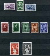 Russia/USSR 1948 Sc 1201-02,12121-3,1209-1,1197-9 MH Complete Sets CV $47 - Neufs