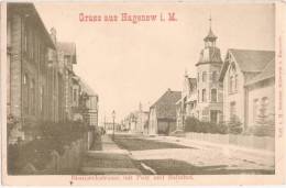 Gruss Aus Hagenow Mecklenburg Bismarckstrasse Mit Post Und Bahnhof Ungeteilte Rückseite Also 1905 Oder Früher - Hagenow