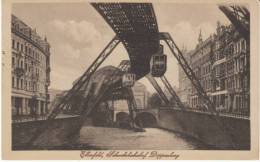 Elberfeld Wuppertal Germany, Floating Tram Over Canal, C1920s Vintage Postcard - Wuppertal