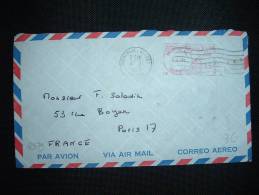 LETTRE PAR AVION POUR LA FRANCE EMA 15 P.B. 241505 OBL. MEC. 4-1-1961 MONTREAL, QUEBEC - Lettres & Documents