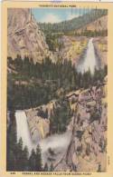 CPSM 9X14 De YOSEMITE NATIONAL PARK - VERNAL AND NEVADA FALLS FROM SIERRA POINT -1950 - Yosemite