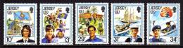 Jersey 0344/48 Scouts Guides , Parachute , Drapeaux - Unused Stamps