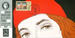 089 Carte Officielle Exposition Internationale Exhibition Essen 1992 France FDC Art Tableau Sandro Botticelli - Briefmarkenausstellungen