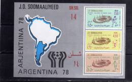 SOMALIA SOOMAALIYEED 1978 SOCCER WORLD CUP FOOTBALL - COPPA DEL MONDO DI CALCIO ARGENTINA 78 MNH - Somalia (1960-...)