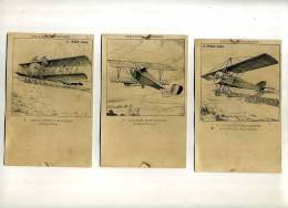 - LOT DE 3 CP DE LA SERIE LES AVIONS MODERNES . N°2,3 ,8 . - 1914-1918: 1ste Wereldoorlog