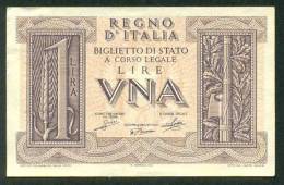 ITALIA , 1 LIRA 14.11.1939. AUNC - Italia – 1 Lira