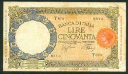 ITALIA , 50 LIRE 28.8.1942. - 50 Lire