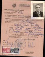 CERTIFICAT DE NATIONALITE AVEC FISCAUX DE  0.50 & 2 PESETAS DE ORO DATE DU 12.11.1959 - Fiscales