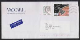 ITALY 2005  IMPERF HOLOGRAM SPACE STAMP COVER TO INDIA  #41239 - Hologramas