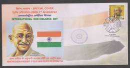 India 2009  2MAHATMA GANDHI  AHIMSAPEX  25 (Rs)  STAMP COVER    #  33119   Indien Inde - Mahatma Gandhi