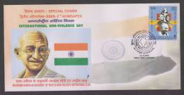 India 2009  2MAHATMA GANDHI  AHIMSAPEX  KING LINCOLN MOTHER TERESA COVER   #  33150   Indien Inde - Mahatma Gandhi