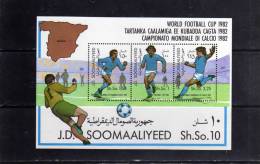 SOMALIA SOOMAALIYEED 1982 SOCCER WORLD CUP FOOTBALL SPAIN SHEET - COPPA MONDIALE CALCIO SPAGNA FOGLIETTO - ESPANA 82 MNH - Somalie (1960-...)