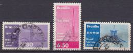 Brazil 1960 Mi. 979-81 Airmail Flugpost Einweihung Der Neuen Haupstadt Brasilia - Used Stamps