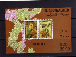 SOMALIA SOOMAALIYEED 1986 INTERNATIONAL FLOWERS & PLANTS EXHIBITION EUROFLORA 86 SHEET - EXPO PIANTE E FIORI GENOVA MNH - Somalie (1960-...)