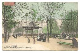 Paris 17ème Arr (75) : Le Kiosque à Musique Du Square Des Batignolles En 1906 (animée). - Arrondissement: 17