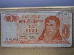 ARGENTINA - BANCONOTA  1  PESO  "BELGRANO" 1973 - - Argentinië