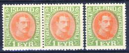 #C991. Iceland 1932. Michel 156A In Pair And Single. MNH(**). - Nuevos