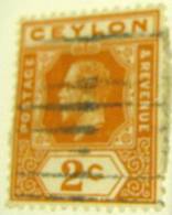 Ceylon 1912 King George V 2c - Used - Ceylon (...-1947)