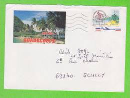 Sur Enveloppe - GUADELOUPE - 1 Timbre - Cachet Ile Gosier - Lettres & Documents