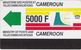 Cameroon,  CAM-11, 5000 Un F, Definitive Card, No Notch, 2 Scans. - Camerún