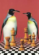 Chess Hungary  MNH Postcard Pinguins Play Chess - Ajedrez