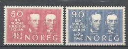 Norvège 1964 N°478/479 Neufs** écoles Populaires Supérieures - Unused Stamps