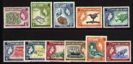 PITCAIRN ISLANDS 1957/58. History, Landscapes And Products. Set Of 11 Values, MINT. - Islas De Pitcairn