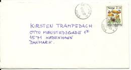 Norway Cover Sent To Denmark Leirsund 17-12-1987 - Storia Postale